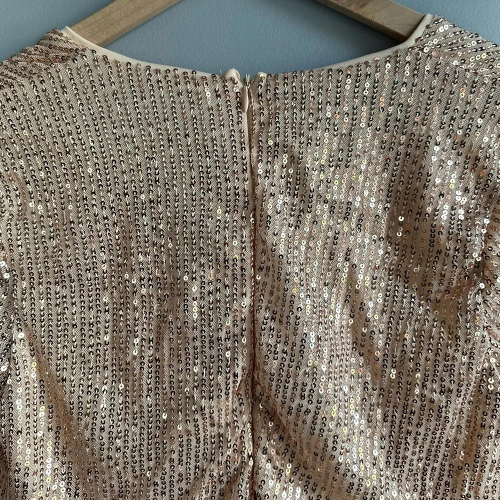 Eilly Bazar Draped Side Ruched Sequin Bodycon Dress - Picture 5 of 6